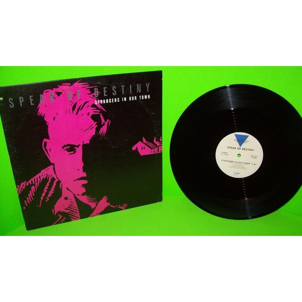 Spear Of Destiny ‎Strangers In Our Town Vinyl 12" Record 1987 Post-Punk Promo